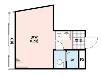 メゾン香川(ワンルーム/3階)の間取り写真