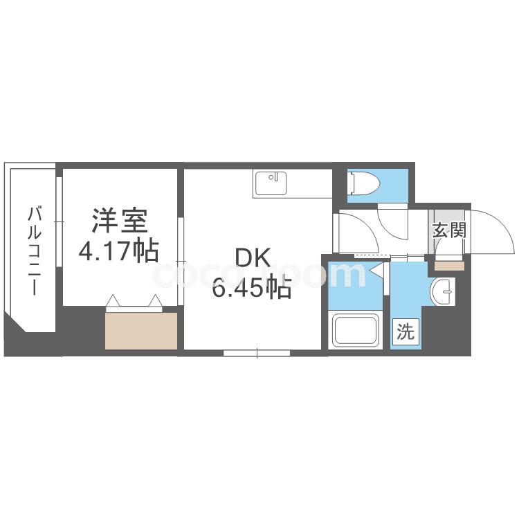 アートレジデンス上町(1LDK/6階)の間取り写真