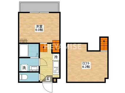 ヴィオラ真崎町(1SK/1階)の間取り写真