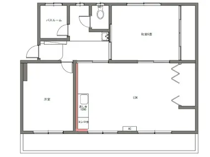 鍋屋上野5号棟(2LDK/4階)の間取り写真