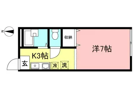 グレイスティー(1K/1階)の間取り写真