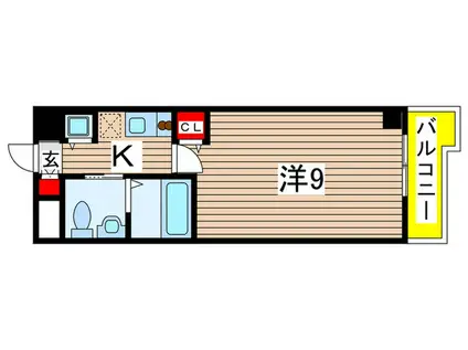 SIDEONE(1K/4階)の間取り写真