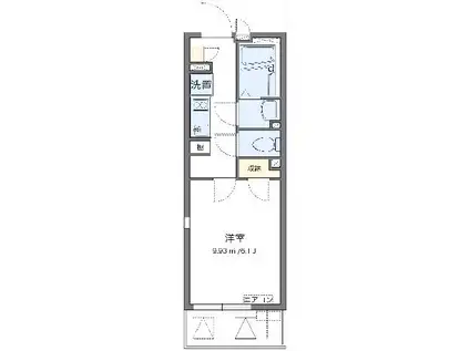 レオネクストベイヴィレッジ(1K/2階)の間取り写真