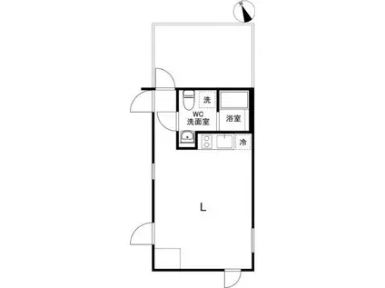EXAM桜新町(ワンルーム/4階)の間取り写真