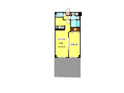 ワラビーヒルズS(1LDK/1階)の間取り写真