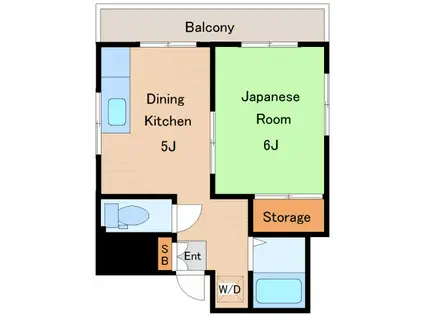 レオパレス冨田(1K/2階)の間取り写真
