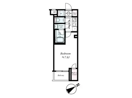 DIPS上北沢ノース VILLA(1K/4階)の間取り写真