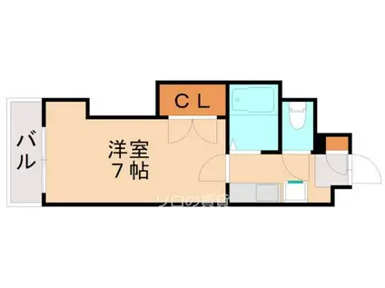 エレガンス折尾(1K/5階)の間取り写真