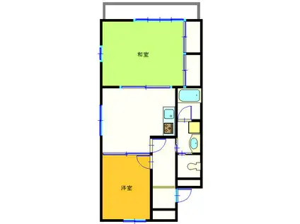 ドルチェ豪徳寺(2DK/3階)の間取り写真