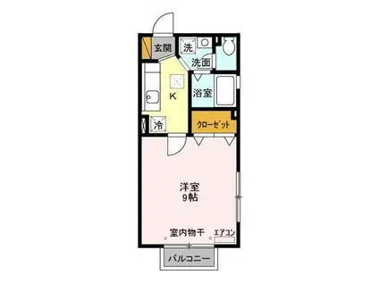 ツインコート船橋丸山(1K/1階)の間取り写真