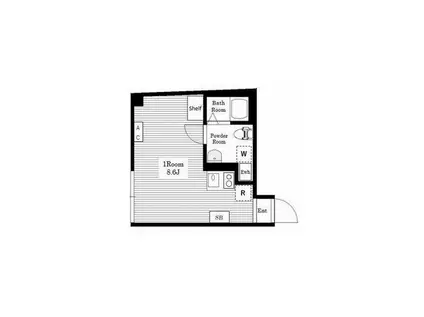 アルトゥーラ大崎(ワンルーム/4階)の間取り写真