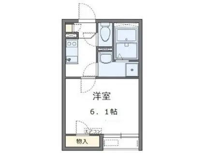 レオネクストカミオンダ(1K/1階)の間取り写真