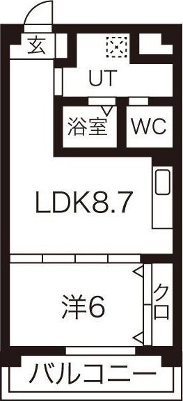 IIU361(1LDK/1階)の間取り写真