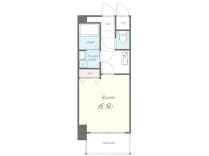 PERFECT LIFE本田(1K/4階)の間取り写真