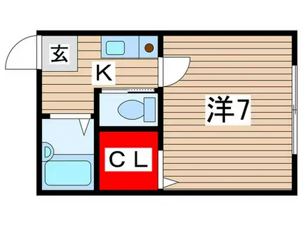 アメニティ大厳寺(1K/1階)の間取り写真