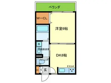 STABLE SHOUJIHIGASHI(1DK/3階)の間取り写真