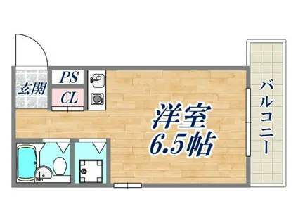 ダイドーメゾン武庫之荘2(ワンルーム/5階)の間取り写真