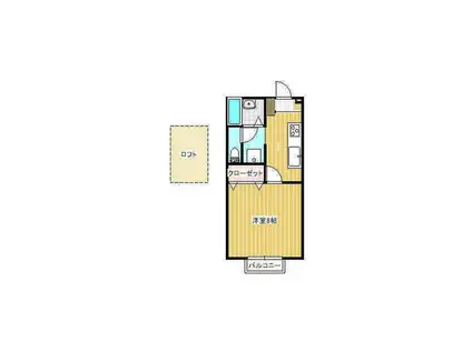 セジュールMAI(1K/2階)の間取り写真