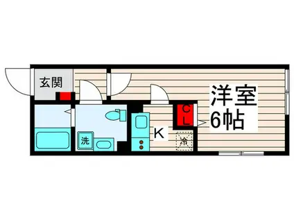 イクシオ トウカイ(1K/1階)の間取り写真