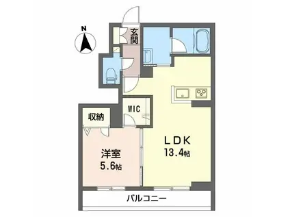 スマイリング桜田B(1LDK/1階)の間取り写真