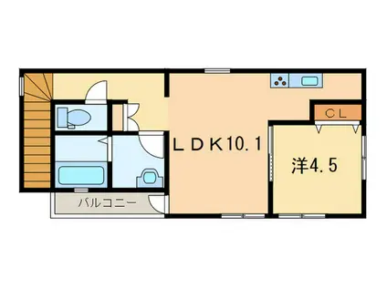 芦屋精道ARS(1LDK/2階)の間取り写真