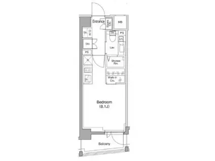 ザ・パークハビオ南大井(ワンルーム/5階)の間取り写真