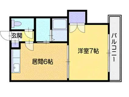 レジデンスひばりが丘(1DK/1階)の間取り写真