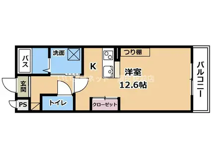 RAINBOW CITY REC II(ワンルーム/5階)の間取り写真