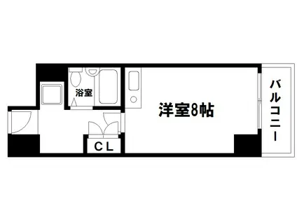 エルデ大手前(ワンルーム/9階)の間取り写真