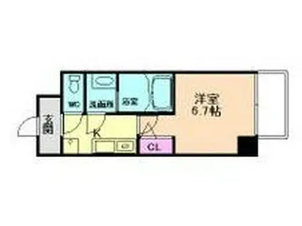 パーラム徳庵(1K/4階)の間取り写真