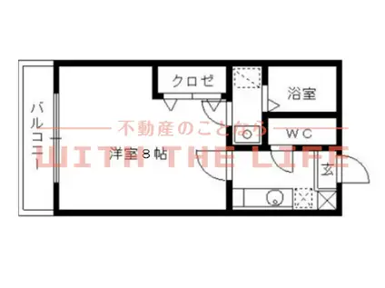 リブレア久留米駅前(1K/2階)の間取り写真