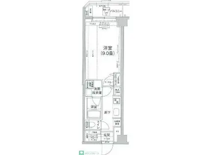 アイルグランデ大田(1K/3階)の間取り写真