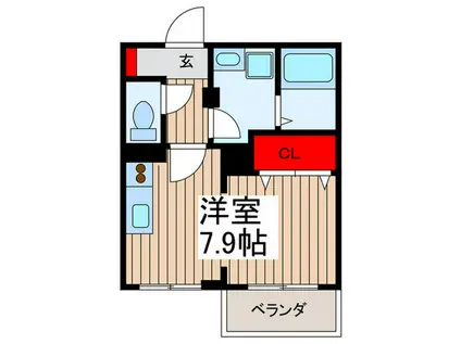 アーデンコート(ワンルーム/3階)の間取り写真