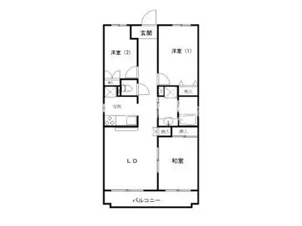 ホーム上の台(3LDK/3階)の間取り写真