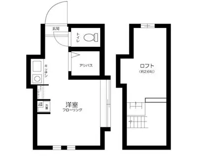 アーバンプレイス高田馬場&U(1K/2階)の間取り写真