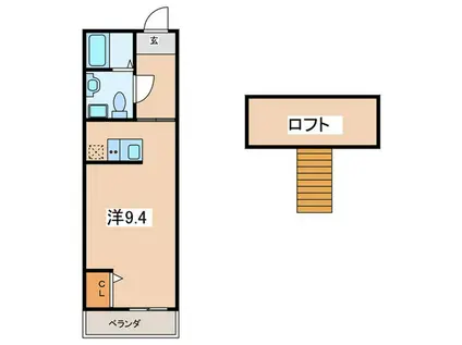 アノンテラス東三田II(ワンルーム/3階)の間取り写真