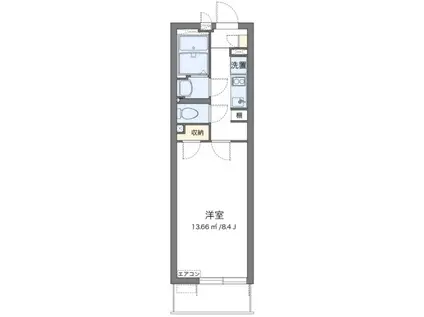 クレイノオリーブハウス ネオII(1K/3階)の間取り写真