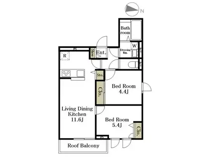 代沢5丁目計画(2LDK/2階)の間取り写真