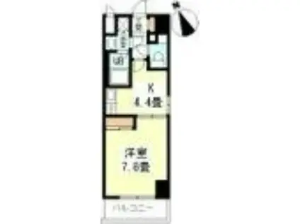 コンフォートレジデンス御堂筋本町(1DK/5階)の間取り写真