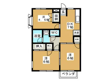 アーバンヒルズ(3DK/2階)の間取り写真