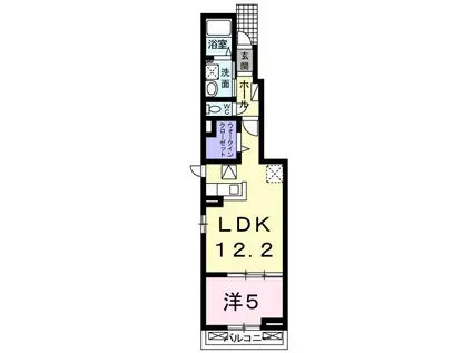ELUCE(1LDK/1階)の間取り写真