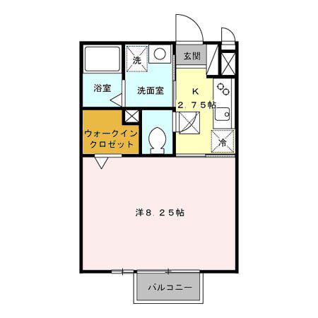 リヴァージュねぎし(1K/1階)の間取り写真