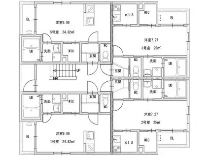 PEACHIII(1K/1階)の間取り写真