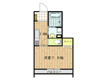 YS PRECIOUS II(1K/1階)の間取り写真