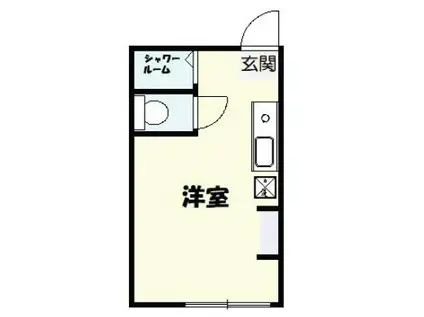ルームズ中野A棟(ワンルーム/1階)の間取り写真