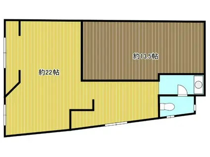 馬場ビル(ワンルーム/1階)の間取り写真