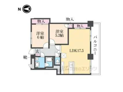 ハイツ・ラポール(2LDK/4階)の間取り写真