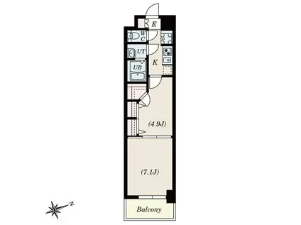S-RESIDENCE神沢AFFORD(2K/2階)の間取り写真