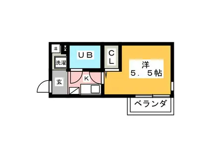 NAMEKIビル(1K/3階)の間取り写真