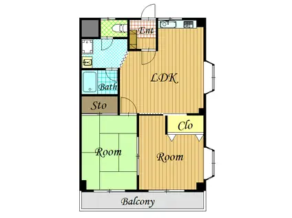 東小倉ガーデンハウス(2LDK/3階)の間取り写真